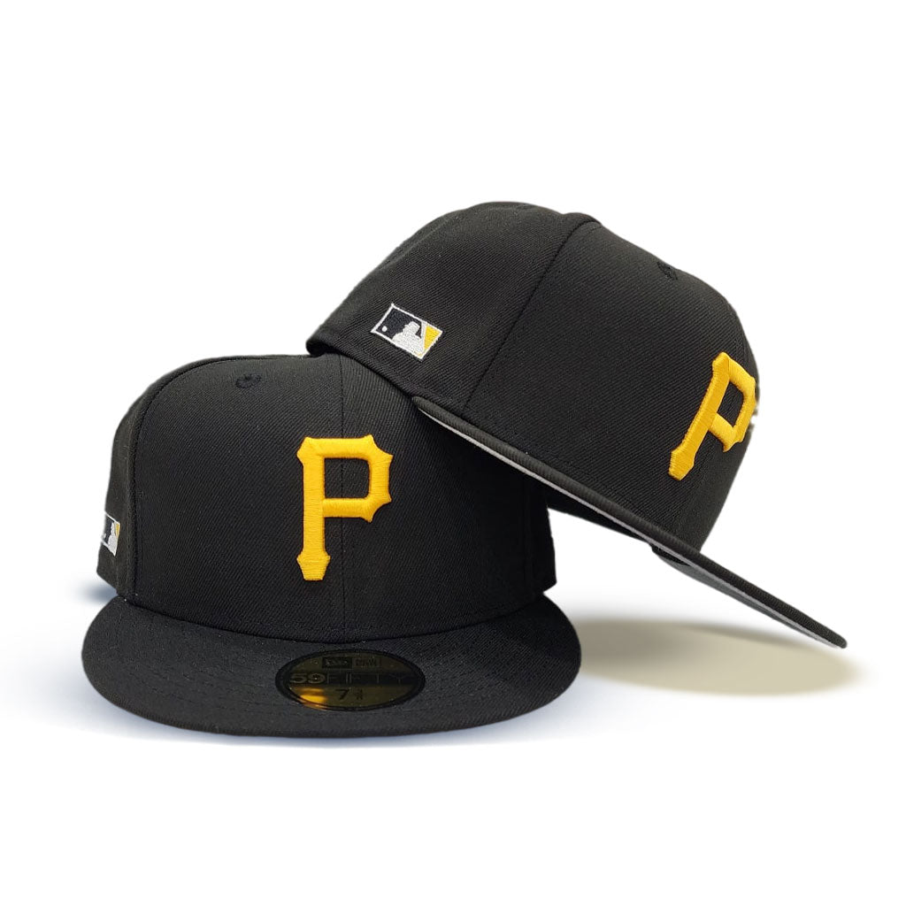 Black Pittsburgh Pirates Gray Bottom MLB Batterman Side Patch New Era 59Fifty Fitted