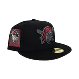 Black Pittsburgh Pirates Red Bottom Pirates Side Patch New Era 59Fifty Fitted