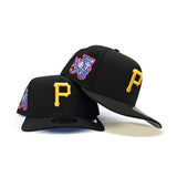 Black Pittsburgh Pirates Curved Brim Gray Bottom 76th World Series Side Patch New Era 9Fifty A-Frame Snapback