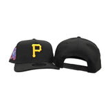 Black Pittsburgh Pirates Curved Brim Gray Bottom 76th World Series Side Patch New Era 9Fifty A-Frame Snapback