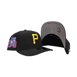 Black Pittsburgh Pirates Curved Brim Gray Bottom 76th World Series Side Patch New Era 9Fifty A-Frame Snapback