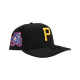 Black Pittsburgh Pirates Curved Brim Gray Bottom 76th World Series Side Patch New Era 9Fifty A-Frame Snapback