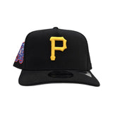 Black Pittsburgh Pirates Curved Brim Gray Bottom 76th World Series Side Patch New Era 9Fifty A-Frame Snapback