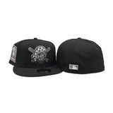 Black Pittsburgh Pirates Gray Bottom Pirates Side Patch New Era 59Fifty Fitted