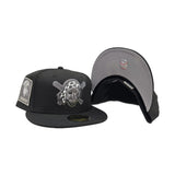 Black Pittsburgh Pirates Gray Bottom Pirates Side Patch New Era 59Fifty Fitted