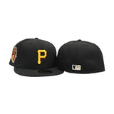 Black Pittsburgh Pirates Gray Bottom 1959 All Star Game Side Patch White Band New Era 59Fifty Fitted