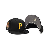 Black Pittsburgh Pirates Gray Bottom 1959 All Star Game Side Patch White Band New Era 59Fifty Fitted