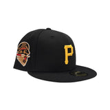 Black Pittsburgh Pirates Gray Bottom 1959 All Star Game Side Patch White Band New Era 59Fifty Fitted