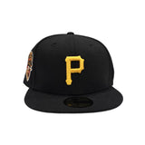 Black Pittsburgh Pirates Gray Bottom 1959 All Star Game Side Patch White Band New Era 59Fifty Fitted