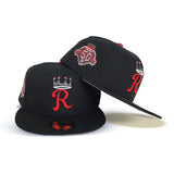 Black Kansas City Royals Gray Bottom 50th Anniversary Side Patch New Era 59Fifty Fitted
