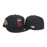 Black Kansas City Royals Gray Bottom 50th Anniversary Side Patch New Era 59Fifty Fitted