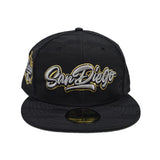 Black Camo San Diego Padres Script Green Bottom Established 1969 Side Patch New Era 59Fifty Fitted