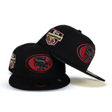 Black San Francisco 49ers Gray Bottom 6x Super Bowl Champions Side Patch New Era 59Fifty Fitted