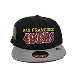 Black San Francisco 49ers Gray Visor Red Bottom Super bowl XXIV Side Patch New Era 59Fifty Fitted