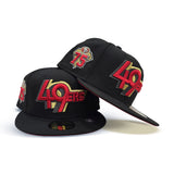 Black San Francisco 49ers Red Bottom 75th Anniversary Side Patch New Era 59Fifty Fitted