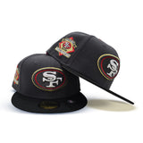 Dark Gray San Francisco 49ers Black Visor Gray Bottom Back to Back World Champions Side Patch New Era 59Fifty Fitted