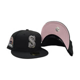 Black Seattle Mariners Pink Bottom 30th Anniversary Side Patch New Era 59Fifty Fitted