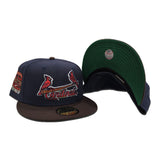 Navy Blue St. Louis Cardinals Brown Visor Green Bottom Busch Stadium Final Season Side Patch New Era 59Fifty Fitted