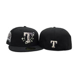 Black Texas Rangers Gray Bottom 1994-2019 Final Season Side Patch New Era 59Fifty Fitted