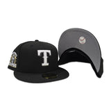 Black Texas Rangers Gray Bottom 2023 World Series Champions Side Patch New Era 59Fifty Fitted