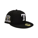 Black Texas Rangers Gray Bottom 2023 World Series Champions Side Patch New Era 59Fifty Fitted