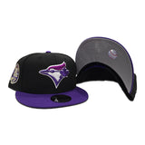 Black Toronto Blue Jays Purple Visor Gray Bottom 30th Anniversary Side Patch New Era 9Fifty Snapback