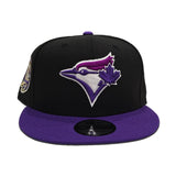 Black Toronto Blue Jays Purple Visor Gray Bottom 30th Anniversary Side Patch New Era 9Fifty Snapback