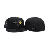 Black Toronto Blue Jays Gray Bottom 40th Season Side Patch New Era 59Fifty Fitted