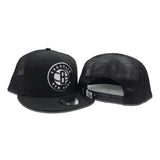 Black Trucker Brooklyn Nets Gray Bottom New Era 9Fifty Snapback