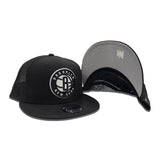 Black Trucker Brooklyn Nets Gray Bottom New Era 9Fifty Snapback