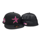 Black Trucker Houston Astros Gray Bottom 2005 World Series Side Patch New Era 59Fifty Fitted
