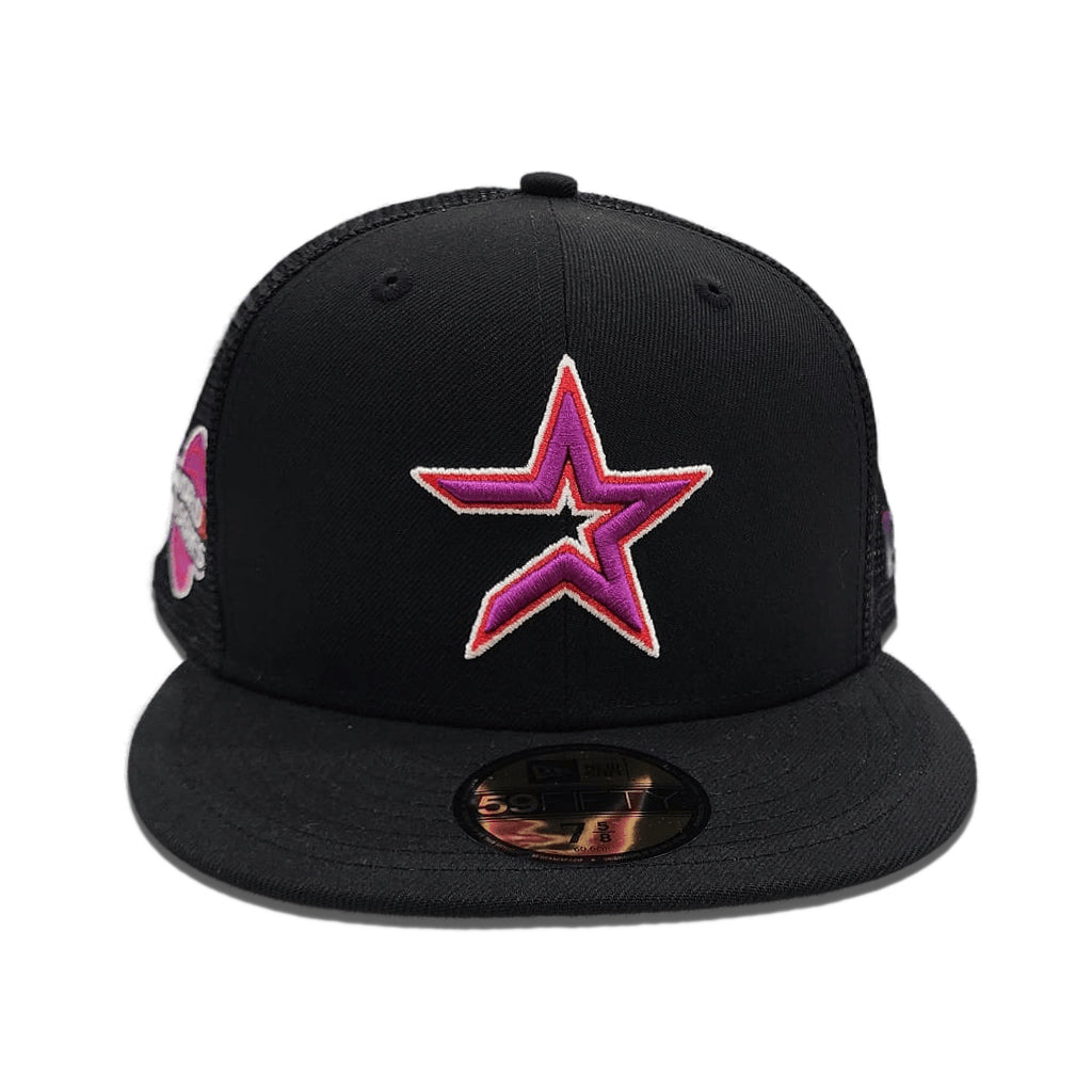 Black Trucker Houston Astros Gray Bottom 2005 World Series Side Patch New Era 59Fifty Fitted