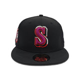 Black Trucker Seattle Mariners Gray Bottom 35th Anniversary Side Patch New Era 59Fifty Fitted
