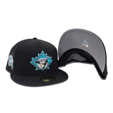 Black Trucker Toronto Blue Jays Gray Bottom 25th Anniversary Side Patch New Era 59Fifty Fitted