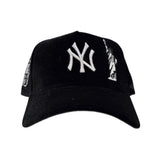 Black Velvet New York Yankees Statue of Liberty Curved Brim Gray Bottom 2000 World Series Side Patch New Era A-Frame 9Forty Snapback