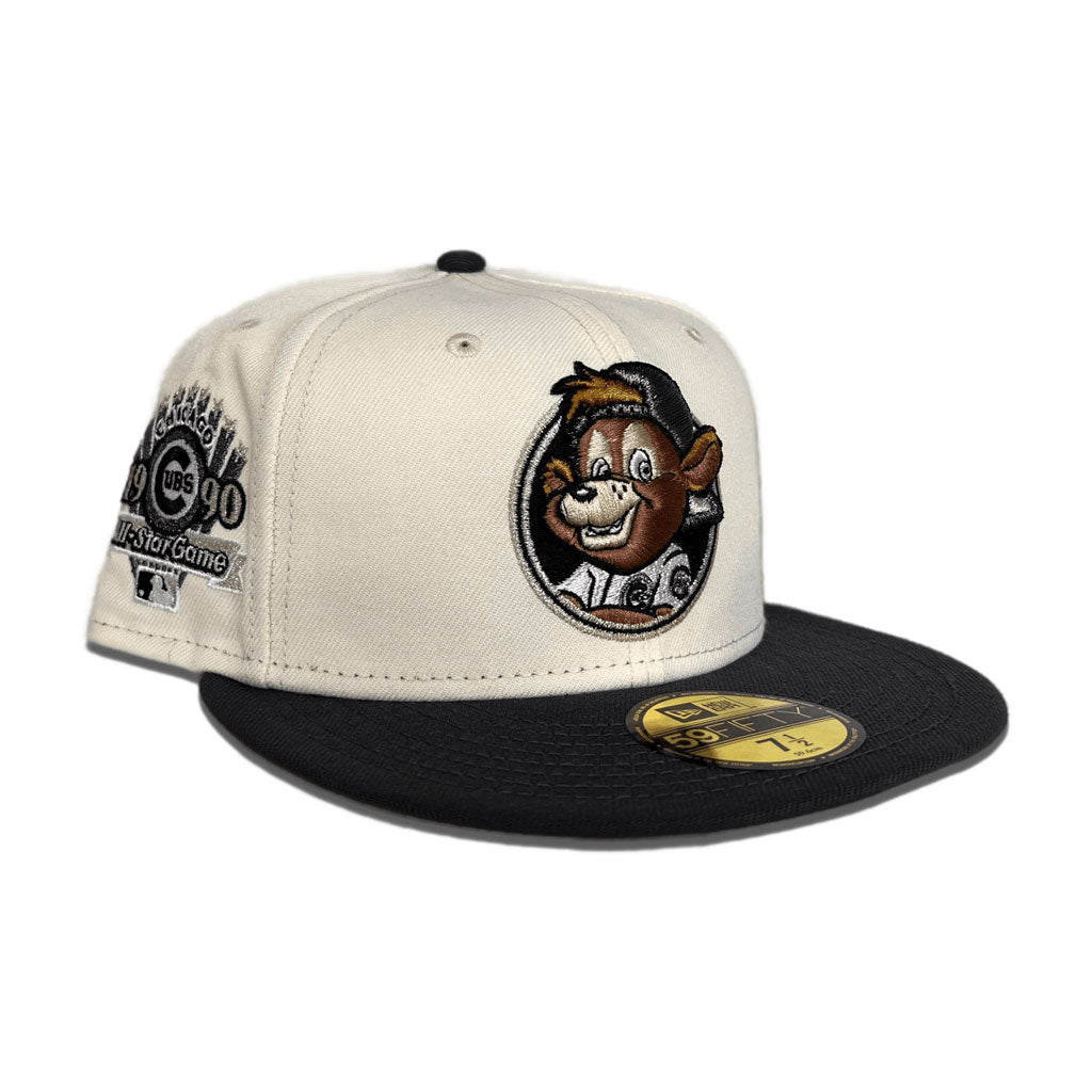 White Chicago Bears B Logo New Era 59 FIFTY Fitted Hat - Clark Street Sports