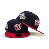 Navy Blue Washington Nationals Red Visor Gray Bottom 2018 All Star Game Side Patch New Era 59Fifty Fitted