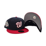 Navy Blue Washington Nationals Red Visor Gray Bottom 2018 All Star Game Side Patch New Era 59Fifty Fitted