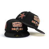 Black Houston Astros 2022 World Series Champions Gray Bottom Team Logo Side Patch New Era 59Fifty Fitted