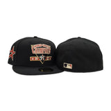 Black Houston Astros 2022 World Series Champions Gray Bottom Team Logo Side Patch New Era 59Fifty Fitted