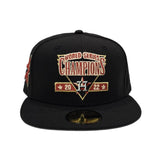 Black Houston Astros 2022 World Series Champions Gray Bottom Team Logo Side Patch New Era 59Fifty Fitted