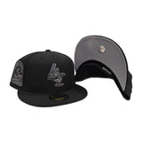 Black Mascot Baltimore Orioles Gray Bottom 30th Anniversary Side Patch New Era 59Fifty Fitted