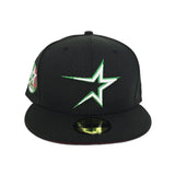 Black Houston Astros Red Bottom 35 Great Years Side patch New Era 59Fifty Fitted
