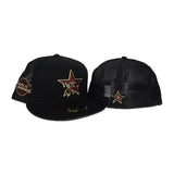 Black Houston Astros Drip Logo Pink Bottom 2005 World Series Side Patch New Era 59Fifty Fitted