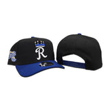 Black Kansas City Royals Royal Blue Curved Brim Gray Bottom 30th Anniversary 1985 World Series Side Patch New Era 9fifty A-Frame Snapback