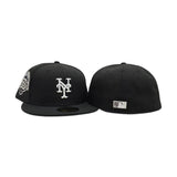 Black New York Mets Gray Bottom 50th Anniversary Side Patch New Era 59Fifty Fitted