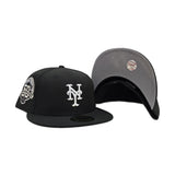 Black New York Mets Gray Bottom 50th Anniversary Side Patch New Era 59Fifty Fitted