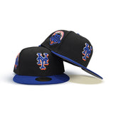 Black New York Mets Royal Blue Visor Gray Bottom 50th Anniversary Side Patch New Era 59Fifty Fitted