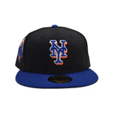 Black New York Mets Royal Blue Visor Gray Bottom 50th Anniversary Side Patch New Era 59Fifty Fitted