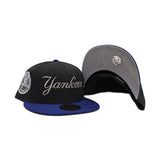 Black New York Yankees Dark Royal Blue Visor Gray Bottom 1962 World Series Side Patch New Era 59Fifty Fitted